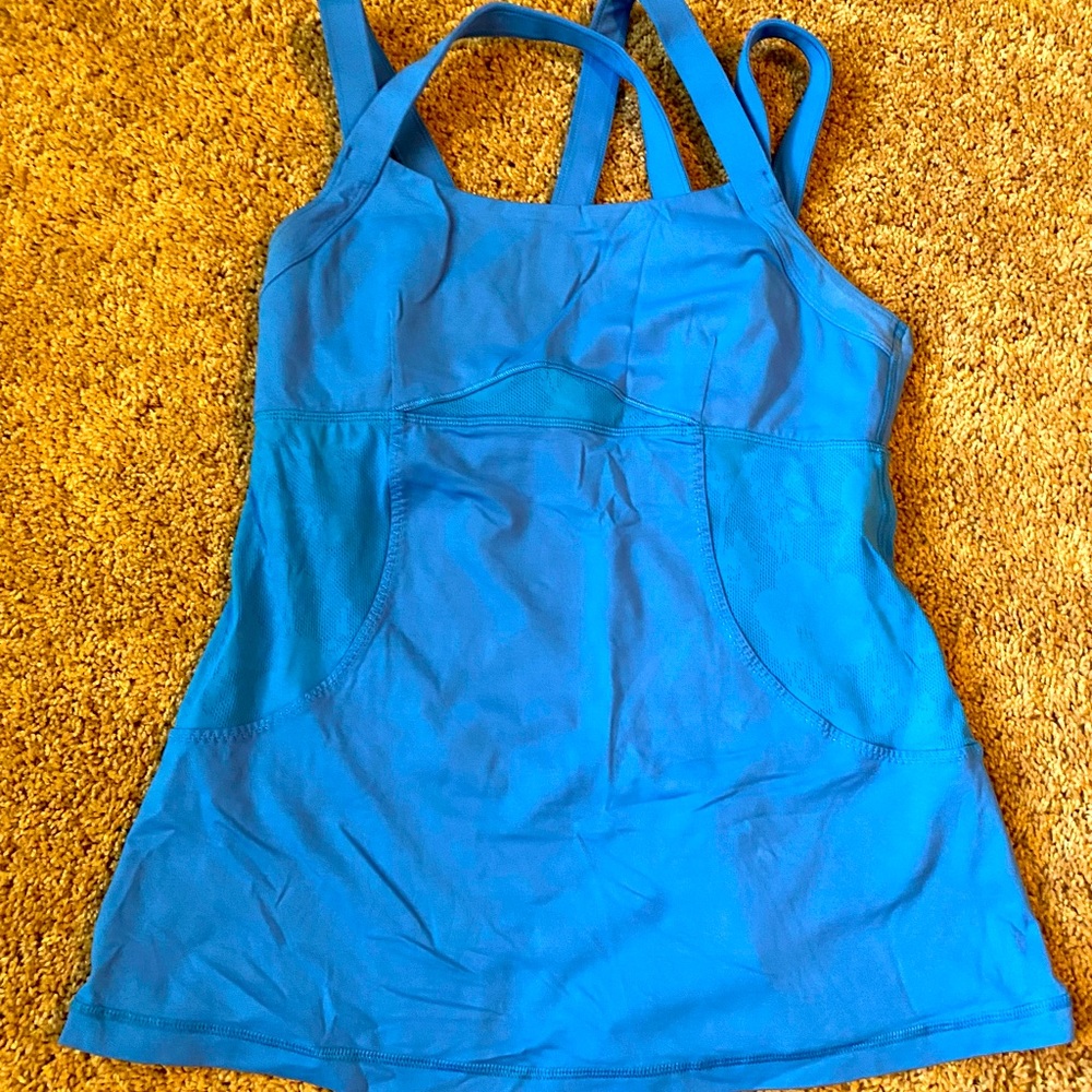 Blue Lululemon Tank.